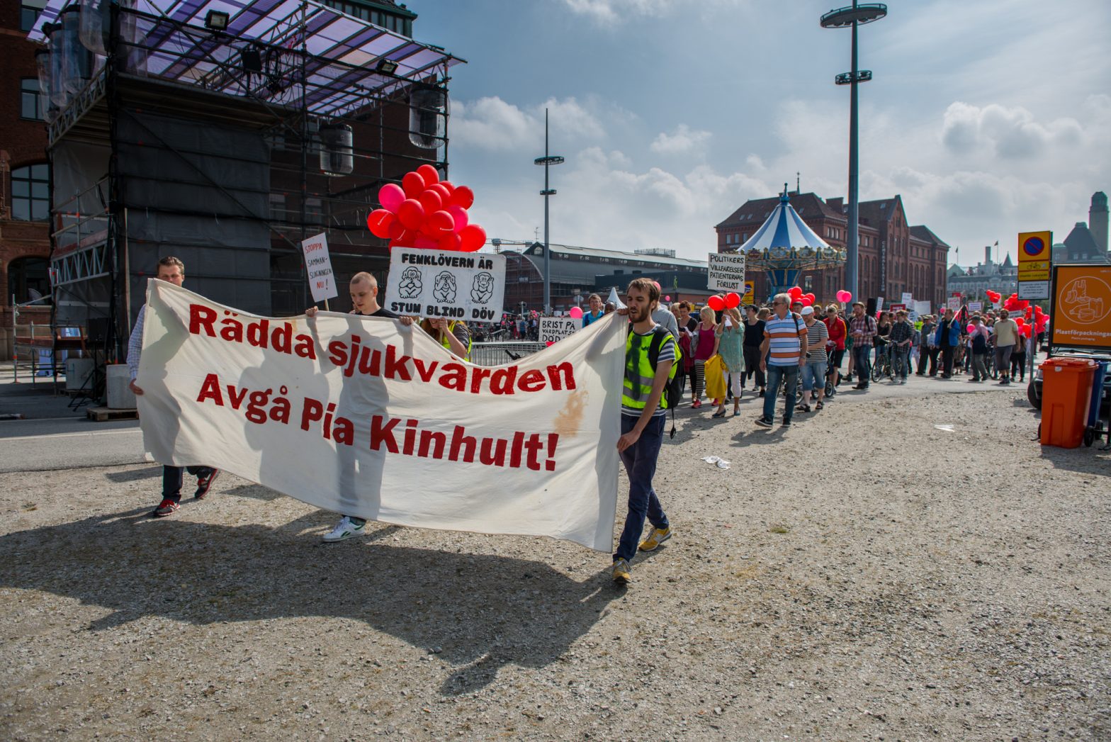Demonstration för vården i Skåne, Malmö 2013-08-16