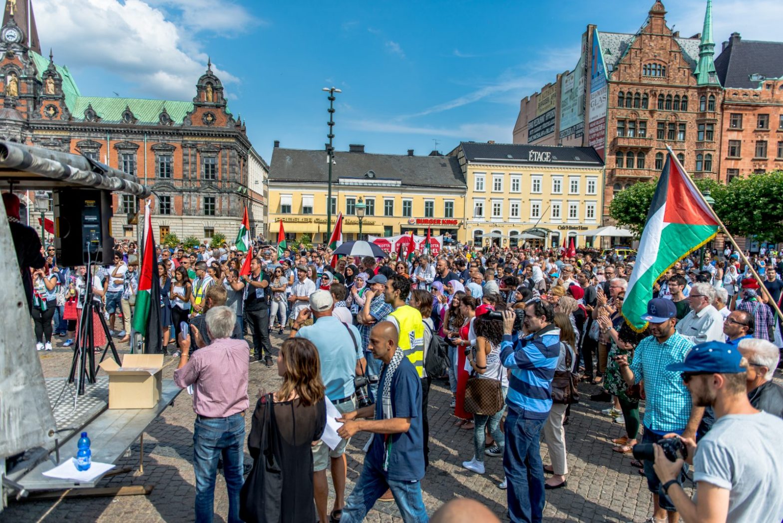 Demonstration för Gaza, Malmö 2014-07-26